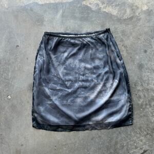 Jay Jacobs Skirt Women's Large Black Grunge Short A-Line Skirt Slim